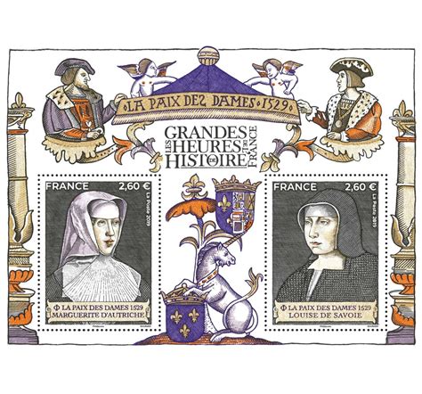 Bloc 2 Timbres Les Grandes Heures De L Histoire De France Lettre