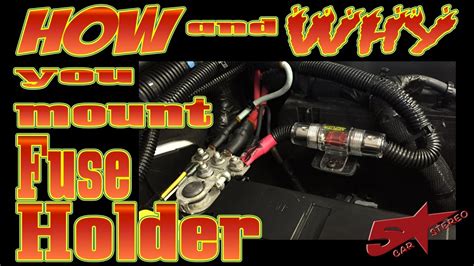 How to mount your amplifiers fuse holder - YouTube