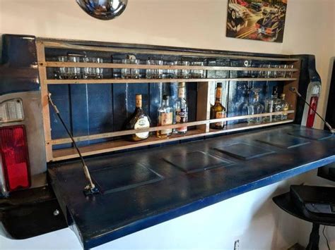 Wall Mount Truck Liquor Cabinet Tailgate Bar Mancave Decor Etsy