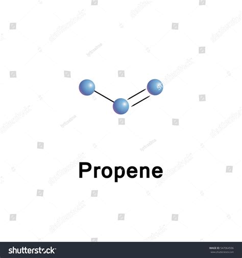 Propene Also Known As Propylene Or Methyl Royalty Free Stock Vector