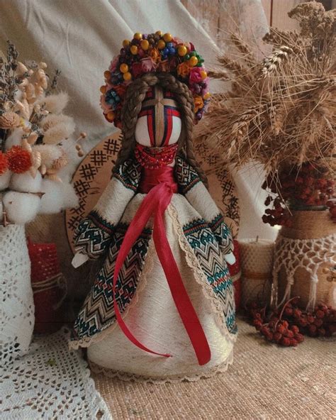 Ukrainian Motanka Doll Waldorf Doll With Moon Colorful Ukrainian