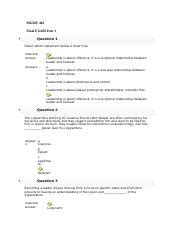 MGMT 401 Final Exam Part1 Docx MGMT 401 Final EXAM Part 1 Question 1