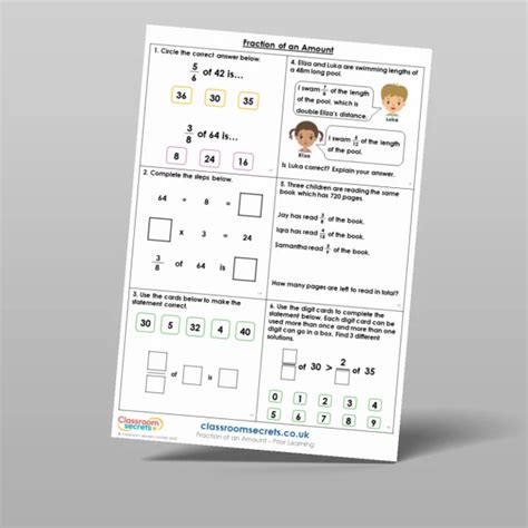 Fraction Of An Amount Year 6 Fractions Learning Video Clip Classroom Secrets Classroom Secrets