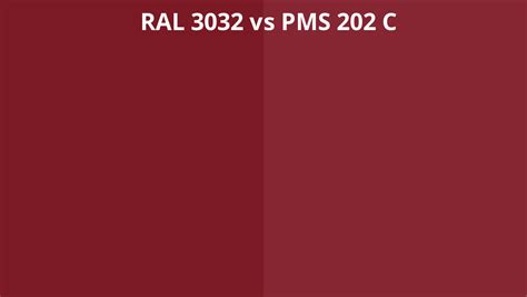 Ral 3032 Vs Pms 202 C Ral Colour Chart Uk