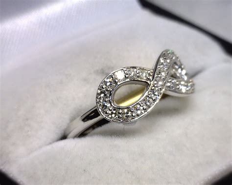 14k White Gold Diamond Infinity Ring Rg Jewelers