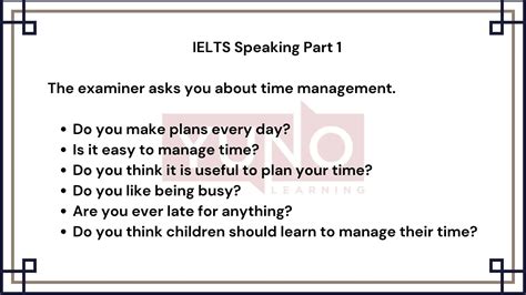 June Ielts Speaking Part Time Sample Answer