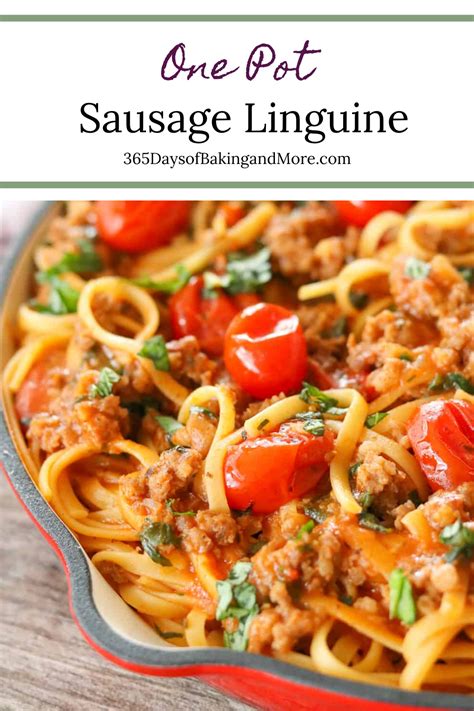 One Pot Sausage Linguine Linguine Recipes Easy Yummy Pasta Recipes