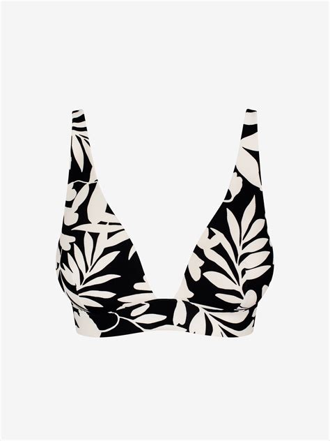 Bianca Triangel Bikini Oberteile Abstract Palm Black 53 95 Palmers