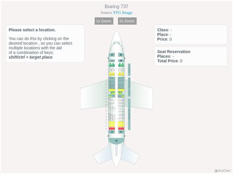 Boeing 737 With Light Earth Theme Seat Maps