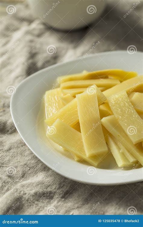 Raw Canned Bamboo Shoots Stock Photo Image Of Nature 125035478