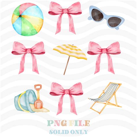 Coquette Summer Png Beach Png Beach Babe Png Preppy Summer Png Trendy Summer Coquette Png