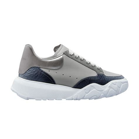 Buy Alexander McQueen Oversized Court Trainer True Grey Blue 711132