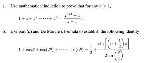 Solved A Use Mathematical Induction To Prove That For Any N Chegg