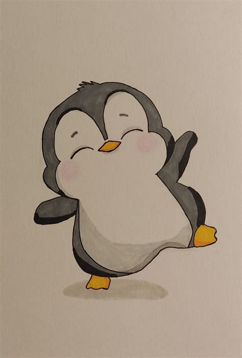 How to draw a cartoon penguin – Artofit