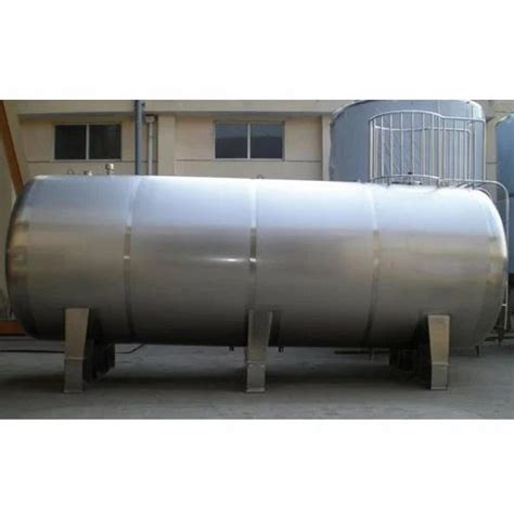 Horizontal Stainless Steel Tank Capacity 5000 10000 L At Best Price