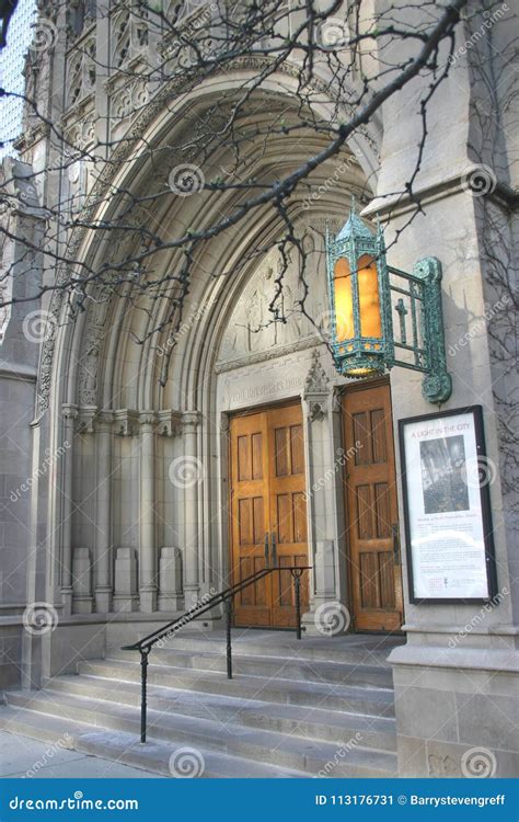 Entrance To the Fourth Presbyterian Church in Chicago, Illinois ...