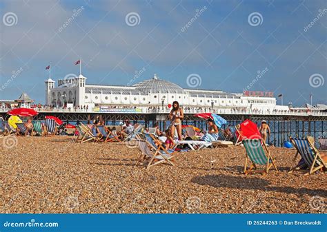 Brighton Beach And Pier In Summer Editorial Stock Photo - Image: 26244263