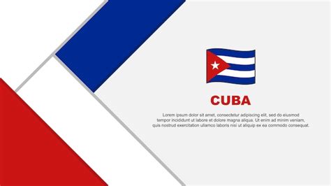 Plantilla de diseño de fondo abstracto de la bandera de cuba bandera