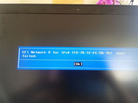 Lenovo Y50 70 Błąd Efi Network 0 For Ipv4 F0 76 1c Fc 56 7d Boot Failed