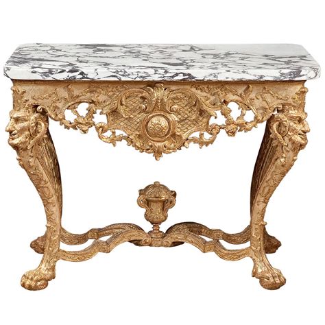 Northern European Baroque Giltwood Console Table For Sale At 1stdibs