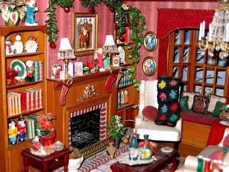 Blukatkraft Dollhouse Miniatures Christmas Room Box Scale