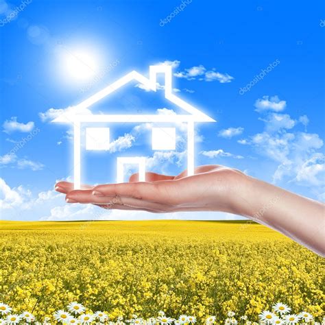 Hands Holding House Stock Photo SergeyNivens 5746107