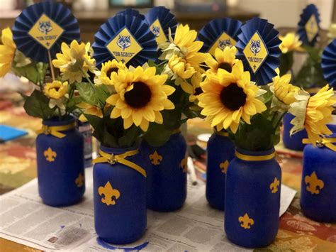 Cub Scout Blue And Gold Centerpiece Ideas