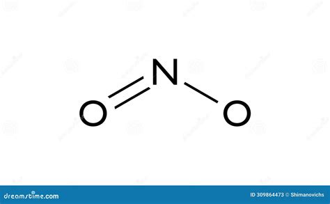 Molecola Di Diossido Di Azoto Molecola Struttura Chimica Formula