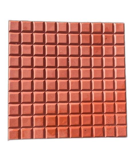 Concrete Red Chequered Parking Tile Size 2x2 Feet 600x600 Mm At Rs