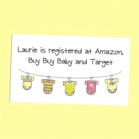 Baby Shower Gift Registry Cards Baby Shower Invitation - Etsy