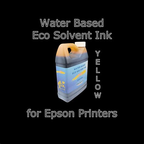 Yellow Water Based Eco Solvent Ink 1000ml Bottle For Epson Printers Etsy