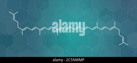 Lycopene Red Tomato Pigment Molecule Stylized Skeletal Formula