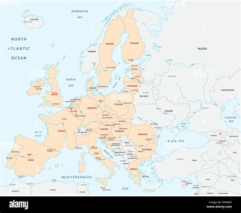 European union map hi-res stock photography and images - Alamy