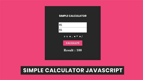 Simple Calculator In Javascript Using Functions At Geri Mitchell Blog