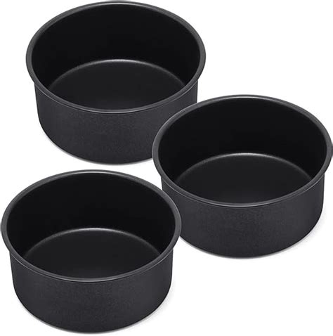 E Far 6 X 3 Inch Cake Pan Set Of 3 Nonstick Stainless Steel Small Round Cake Pans