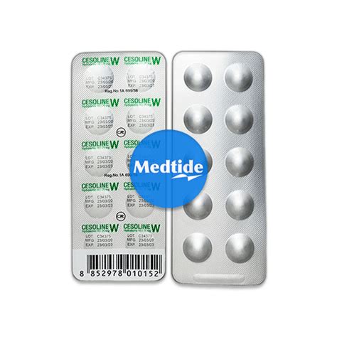 Hydralazine Cesoline W 25 mg 10 tablets strip 1 แผง MEDTIDE