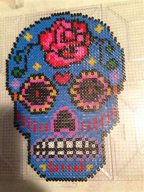 Sugar Skull Pattern Perler Beads Perlerhama Beading Perler Beads