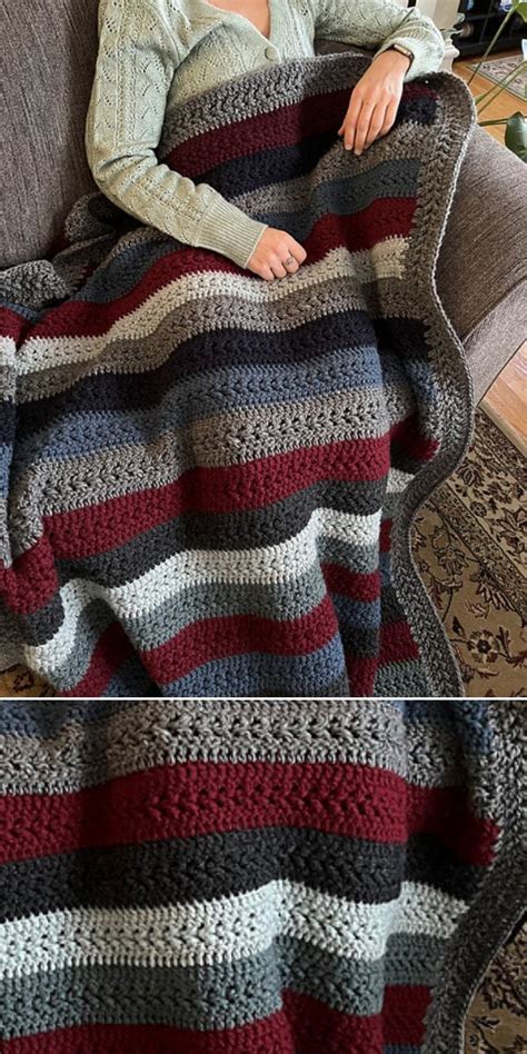 Beautiful Striped Crochet Blankets Artofit