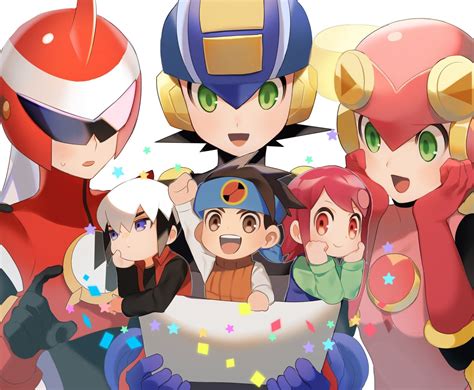 Megamanexe Rollexe Mayl Sakurai Lan Hikari Protomanexe And 1