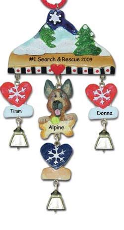 German Shepherd Personalized Dog Christmas Ornament