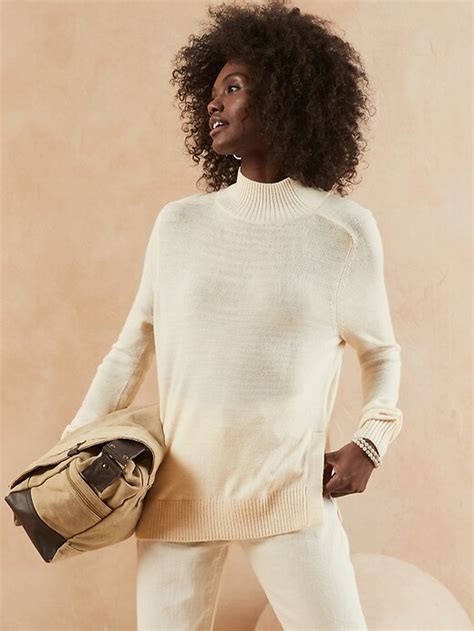 Cozy Mock Neck Sweater Banana Republic Factory