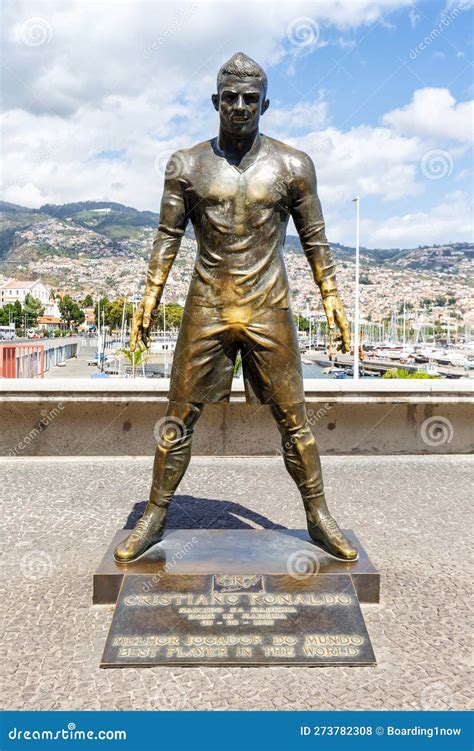 Statue Of Cristiano Ronaldo In Funchal City In Madeira Editorial Image ...