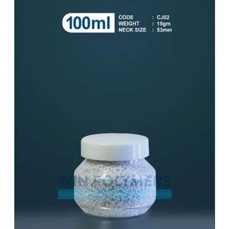 Transparent Round Ml Cj Pet Empty Jar For Food Storage At Rs