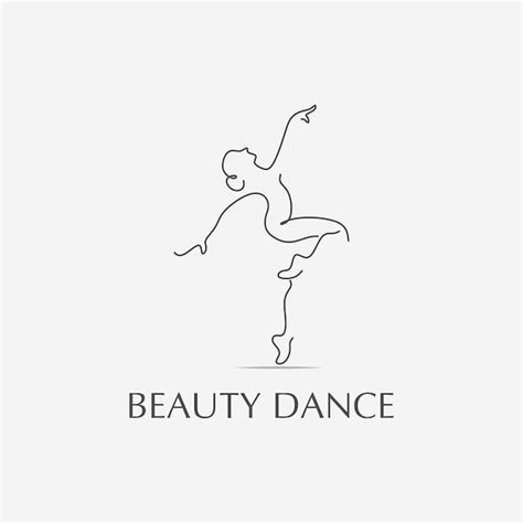 Premium Vector | Ballet Logo Line Art Dance