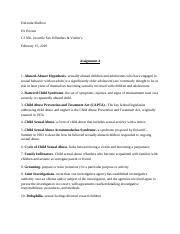 CJ Assignment IV Docx DeLinda Shelbon Dr Brown CJ Juvenile Sex Offenders Victims