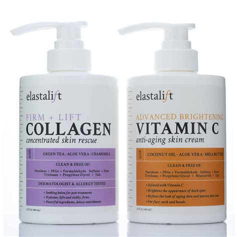 Elastalift Collagen Body Cream + Vitamin C Body Cream Set of Two 15 fl oz - Walmart.com