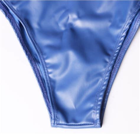 Lady Latex Bodysuit Hollow Out High Cut Bikini Swimwear Leotard Jumpsuit Catsuit Ebay