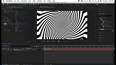 After Effects Tutorial Rotating Spiral Illusion Youtube