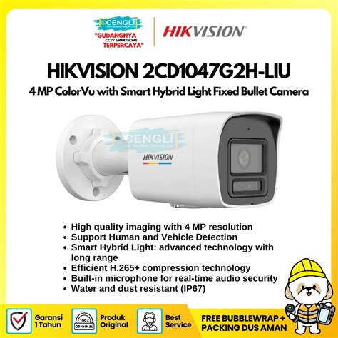 Jual Ipcam Hikvision Ds Cd G H Liu Mp Outdoor Colorvu Lite Hybrid