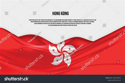 Hong Kong flag design. Waving Hong Kong flag - Royalty Free Stock ...